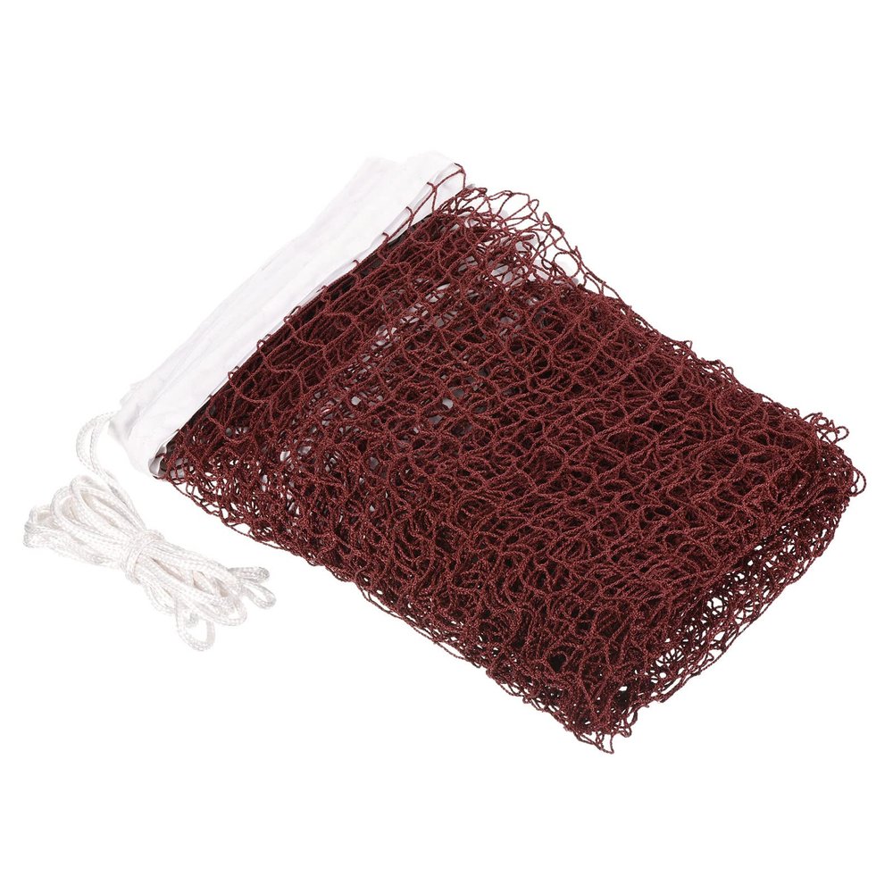 PATIKIL 20x2.5ft Badminton Net, Badminton Court Netting Replacement 0.98x0.98 Mesh with Nylon Rope for Outdoor Indoor Beach Backyard, Red