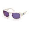 adidas Originals Sunglasses OR 0090 21X White/Blue Mirror view 1
