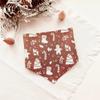 Boho Christmas Elements Bandana, Over The Collar Dog Bandana, Cat Bandana, Pet Accessories, Brown Color Pallet, Christmas Theme Bandana (Large) view 1