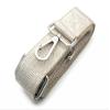CRAFTMEMORE Wide Shoulder Strap Metallic Tone Adjustable Bag Handle Crossbody Nylon Belt Replacement (Beige Silver JK09) view 3