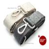 CRAFTMEMORE Wide Shoulder Strap Metallic Tone Adjustable Bag Handle Crossbody Nylon Belt Replacement (Beige Silver JK09) view 4