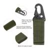 PATIKIL Belt Keeper Key Ring, 2Pcs Nylon Webbing Strap Hanging Gear Buckle Key Chain Hook with Snap for Outdoor Camping, Green view 4