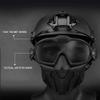 Tactical Fast Helmet with Detachable Anti-Fog Goggles and Breathable Mask, for Airsoft Paintball Hunting and Shooting CS Outdoor Sports view 2