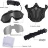Tactical Fast Helmet with Detachable Anti-Fog Goggles and Breathable Mask, for Airsoft Paintball Hunting and Shooting CS Outdoor Sports view 4