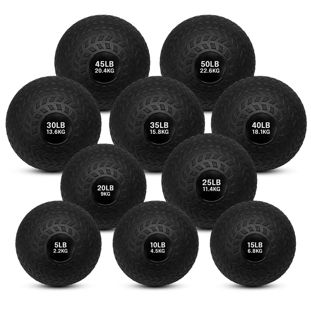 French Fitness PVC Slam Ball Set of 10 (5 to 50 lbs) (New)