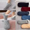 Duskweling Indoor Non-slip Thermal Socks, 2Pairs Mass-flex New Woven and Velvet Indoor Slippers Socks for women (Navy blue, Large(12-13)) view 4