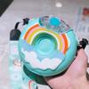 380ml Water Bottle with Straw Kawaii Kettle Leak Proof Sports Cup Children Portable Travel School Water Cup (Blue) view 1