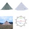 Vilemoon Tipi Hot Tent with Fire Retardant Stove Jack for Flue Pipes, 5~8 Person, Teepee Tents for Family Team Outdoor Backpacking Camping Hiking (Brown) view 2