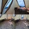 Vilemoon Tipi Hot Tent with Fire Retardant Stove Jack for Flue Pipes, 5~8 Person, Teepee Tents for Family Team Outdoor Backpacking Camping Hiking (Brown) view 4