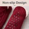 Duskweling Indoor Non-slip Thermal Socks, 2Pairs Mass-flex New Woven and Velvet Indoor Slippers Socks for women (Beige, Medium(9-11)) view 4