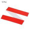 PATIKIL 9.8"x0.7" Badminton Racket Head Protector Sticker, 12 Pack PU Tennis Racquet Guard Tape Racket Frame Stickers Thickened Wear-Resistant, Red view 3