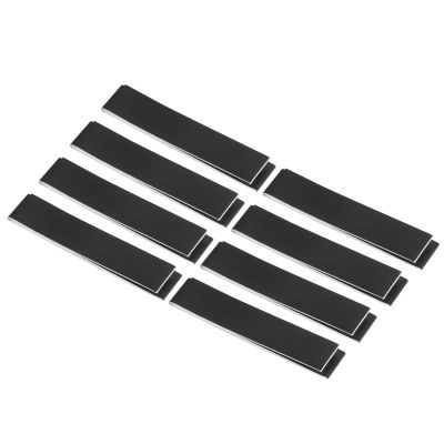 PATIKIL 9.8"x0.7" Badminton Racket Head Protector Sticker, 8 Pack PU Tennis Racquet Guard Tape Racket Frame Stickers Thickened Wear-Resistant, Black
