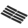 PATIKIL 9.8"x0.7" Badminton Racket Head Protector Sticker, 8 Pack PU Tennis Racquet Guard Tape Racket Frame Stickers Thickened Wear-Resistant, Black view 1