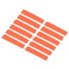 PATIKIL 9.8"x0.7" Badminton Racket Head Protector Sticker, 12 Pack PU Tennis Racquet Guard Tape Racket Frame Stickers Thickened Wear-Resistant, Orange view 1