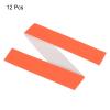 PATIKIL 9.8"x0.7" Badminton Racket Head Protector Sticker, 12 Pack PU Tennis Racquet Guard Tape Racket Frame Stickers Thickened Wear-Resistant, Orange view 3