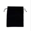 EFENDIZ Drawstring Pouch, Black Velvet Bag 6.1X9 inches, with 2 compartments and Drawstrings for Gifts, Jewelry, Makeup, Power Bank, or Phone Accessories. (Black) view 1