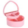 Cabilock Heart Shaped Jewelry Box 3PCS Double Layer Jewelry Case with Mirror for Earrings Rings Necklaces Desktop Storage Case for Girls view 2