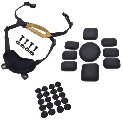 Fast ACH MICH IBH Helmet Chin Strap and Airsoft Helmet Padding Kit Airsoft Helmet Replacement Universal EVA Foam Pads Set Bike Bicycle Padding Kits Mats (Black)