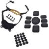 Fast ACH MICH IBH Helmet Chin Strap and Airsoft Helmet Padding Kit Airsoft Helmet Replacement Universal EVA Foam Pads Set Bike Bicycle Padding Kits Mats (Black) view 1