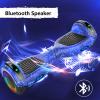 LIEAGLE Scooter With Seat Attachment, 6.5" Scooters Go Kart Combo With Colorful LED Lights & Bluetooth, For Kids Boys Girls Adults All Ages(Star Blue with Kart) view 3
