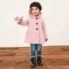 Toddler Girls Winter Windproof Coat Jacket Kids Warm Fleece Hooded Outerwear Jacket Winter Peacoat (Pink-d, 2-3 Years) view 2