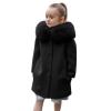 Toddler Girls Winter Windproof Coat Jacket Kids Warm Fleece Hooded Outerwear Jacket Winter Peacoat (Black-e, 2-3 Years) view 1