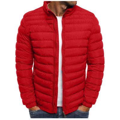 XUNRYAN Mens Winter Down Coats Quilted Lightweight Puffer Jackets Full Zip Up Stand Collar Packable Light Coat Outerwear