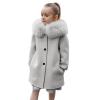 Toddler Girls Winter Windproof Coat Jacket Kids Warm Fleece Hooded Outerwear Jacket Winter Peacoat (Grey-e, 6-7 Years) view 1