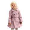 Toddler Girls Winter Windproof Coat Jacket Kids Warm Fleece Hooded Outerwear Jacket Winter Peacoat (Pink-a, 1-2 Years) view 1