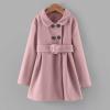 Toddler Girls Winter Windproof Coat Jacket Kids Warm Fleece Hooded Outerwear Jacket Winter Peacoat (Pink-a, 1-2 Years) view 2