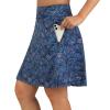 ANIVIVO Women's Skorts Skirts 20" Knee Length,Long Tennis Golf Sports Casual Skirts with High Waisted Zipper Pockets(Sapphire Blue,S) view 1