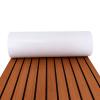 TBVECHI Boat Flooring EVA Foam Decking Sheet 95" x 24" EVA Teak Decking Marine Floor Carpet Sheet Non-Slip Self-Adhesive Yacht Foam Mat Pad for Motorboat RV Yacht Kayak, Brown with Black Seam Lines view 1