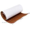 TBVECHI Boat Flooring EVA Foam Decking Sheet 95" x 24" EVA Teak Decking Marine Floor Carpet Sheet Non-Slip Self-Adhesive Yacht Foam Mat Pad for Motorboat RV Yacht Kayak, Brown with Black Seam Lines view 2