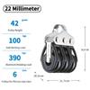 22mm Windrider Triple Low-Friction Micro Dinghy Block view 2