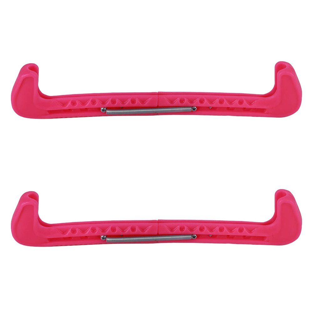 Hockey Shoe Blade Covers, 1 Pair Protective Hockey Skating Blade Walking Covers Adjustable Ice Skate Guards Sports Figure Skate Guard(pink)
