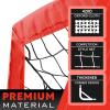 RUNBOW 6x4 ft Portable Kids Soccer Goal for Backyard Practice Soccer Net with Carry Bag (6x4 FT, 2 Pack, Red) view 2