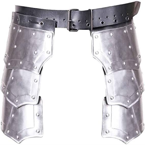 ENCORE HOME DECOR Medieval Handmade Antique Tesset Medieval Steel Vladimir Tasset Belt Medieval Thigh Armor Armor