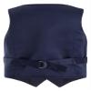 RUNQHUI Boys Formal Vest Waistcoat Gentlemen Solid Color Vest for Wedding Festival Party Navy Blue 14 Years view 2