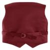 RUNQHUI Boys Formal Vest Waistcoat Gentlemen Solid Color Vest for Wedding Festival Party Burgundy 16 Years view 2