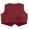 RUNQHUI Boys Formal Vest Waistcoat Gentlemen Solid Color Vest for Wedding Festival Party Burgundy 16 Years view 4
