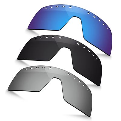 TRUSHELL Polarized Replacement Lenses for Oakley Sutro Vented - Style A Sunglasses -Ocean Blue+Black+Silver