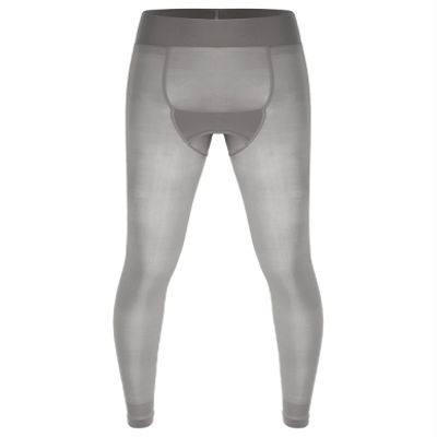 Loloda Men's Sissy Sheer Mesh Long Pants Leggings High Waist Semi See Through Johns Tights Trousers Grey One Size