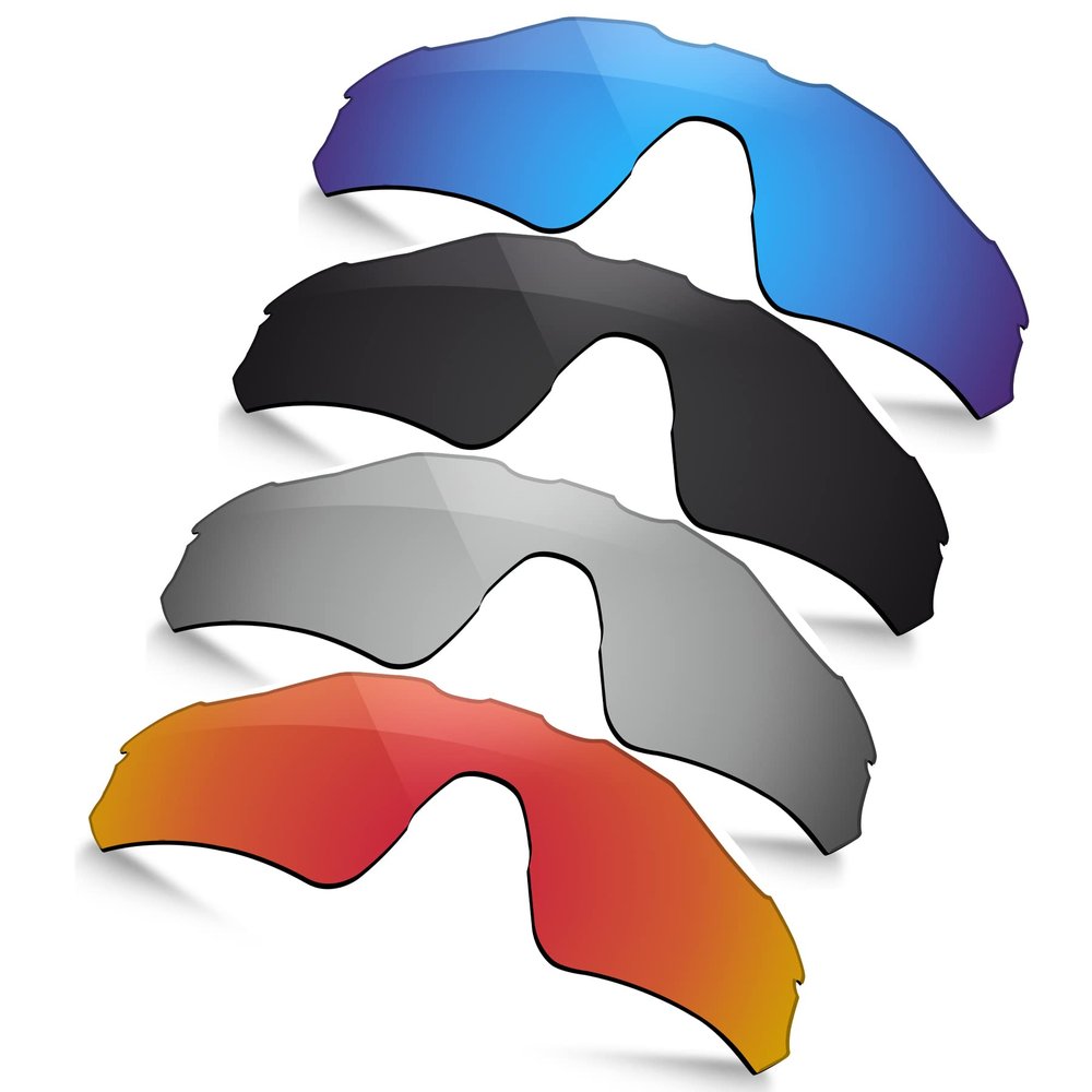 TRUSHELL Polarized Replacement Lenses for Oakley Radar EV Advancer OO9442 Sunglasses -Ocean Blue+Black+Silver+Fire Red