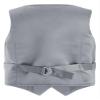 RUNQHUI Boys Formal Vest Waistcoat Gentlemen Solid Color Vest for Wedding Festival Party Gray 16 Years view 2