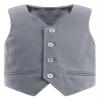 RUNQHUI Boys Formal Vest Waistcoat Gentlemen Solid Color Vest for Wedding Festival Party Gray 8 Years view 1