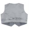 RUNQHUI Boys Formal Vest Waistcoat Gentlemen Solid Color Vest for Wedding Festival Party Gray 8 Years view 4