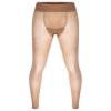 Loloda Men's Sissy Sheer Mesh Long Pants Leggings High Waist Semi See Through Johns Tights Trousers Coffee One Size view 1