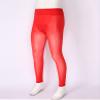 Loloda Men's Sissy Sheer Mesh Long Pants Leggings High Waist Semi See Through Johns Tights Trousers Red One Size view 3