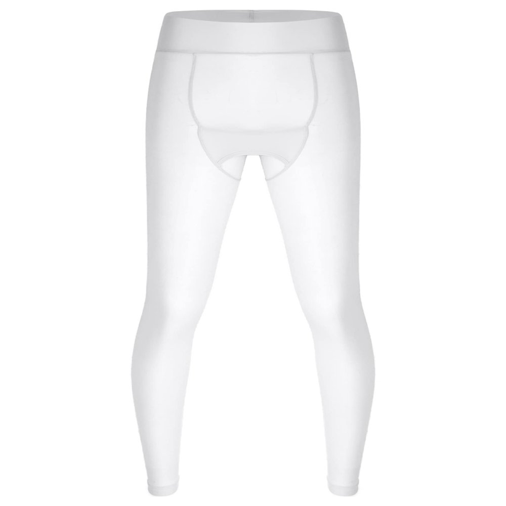 Loloda Men's Sissy Sheer Mesh Long Pants Leggings High Waist Semi See Through Johns Tights Trousers White One Size