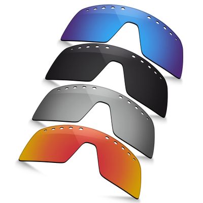 TRUSHELL Polarized Replacement Lenses for Oakley Sutro Vented - Style A Sunglasses -Ocean Blue+Black+Silver+Fire Red